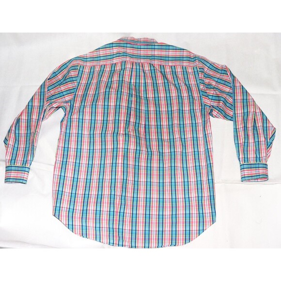 vineyard vines Whale Men's Long Sleeve Button Down Plaid Shirt Size Large - Picture 5 of 8